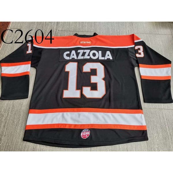 C26 Hockey jerseys Physical photos Fort Wayne Komets Mike Cazzola Named Men Youth Women High School Size S-6XL or any name and number jersey