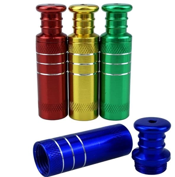Mini Colorful Aluminium Alloy 53mm Snuff Smoking Pipes Snuff Snorter Dispenser Nasal Sniffer Endurable Tobacco Dry Herb Pipe FIlter Mouthpiece