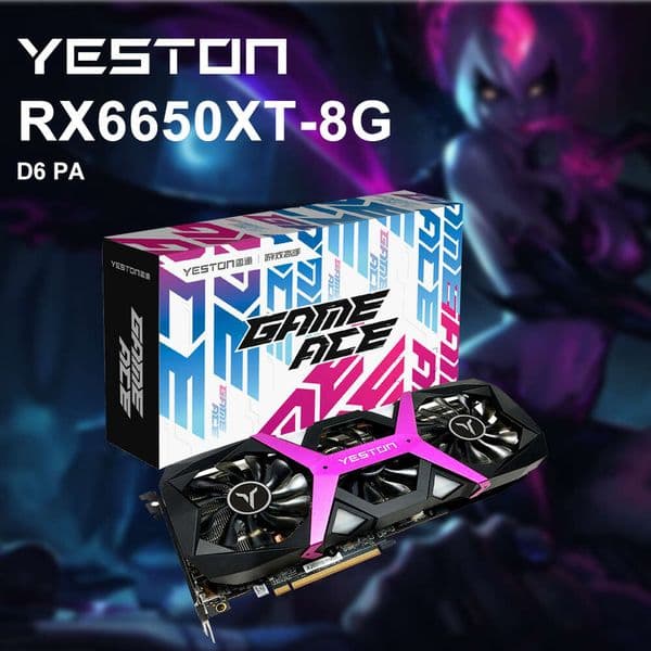 Yeston New RX 6600 RX 6650 XT RX 6500 XT Graphic Card GDDR6 Game Video Card RGB Computer Desktop GPU
