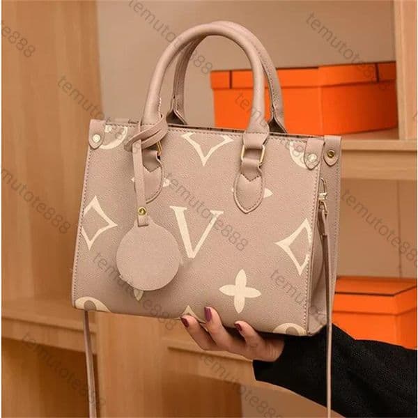 M46653 Luxurys handbag clutch Designer bag EAST WEST Genuine leather tote top handle small pochette embossed bags with mini purse Womens men