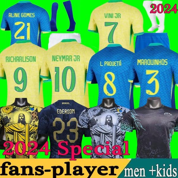 2024 2025 bRAZILS soccer jerseys Christ the Redeemer Kit Special concept RICHARLISON NEYMAR shi G. JESUS VINI JR RODRYGO Special Fans and players Football