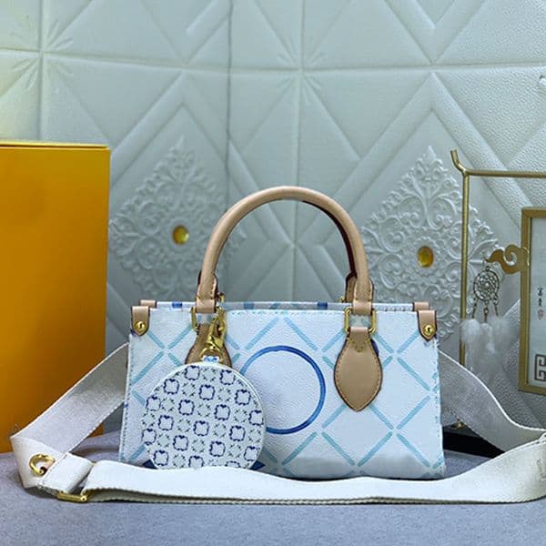 Mirror Quality Designer Bag Tote Bag Summer Pool Beach Bag Hand Bag Tiles Coated Canvas Purses Designer Woman Handbag Shoulder Bags Crossbody Designer Bags