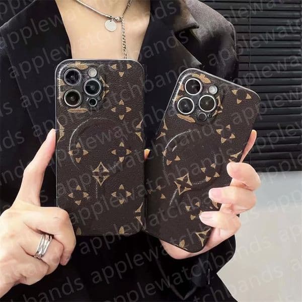 Magsafe Magnetic Cases Designer iPhone Case for iPhone 15 Pro Max 14 Pro Max 13 12 11 14pro 15pro 14 Plus 15 Plus Case Shockproof Mobile Cover Wireless Charger Case
