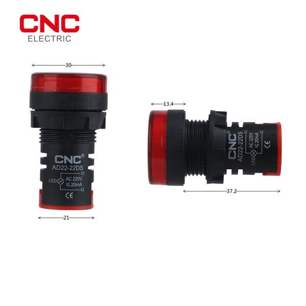CNC AD22-22DS 5 Colors Signal Light AC220V 30mm Panel Mount LED Power Electronic Indicator Pilot Lamp
