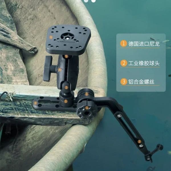 Fish Finder Mount Base 2025 Adapter new | Kayak Transducer Mounting Arm with Gear-Head Fits All Post Mounts