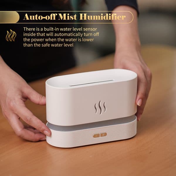 Flame Aroma Diffuser Air Humidifier Ultrasonic Cool Mist Maker Fogger Led Essential Oil Flame Lamp Difusor desk decoration