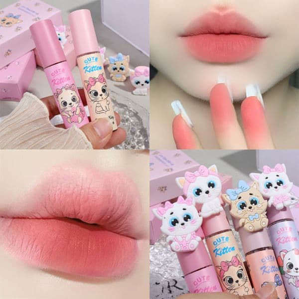 Waterproof Mousse Lip Gloss Smooth Easy To Wear Velvet Peach Pink Lip Mud Nude Lasting Liquid Lipstick Korean Makeup Cosmetics