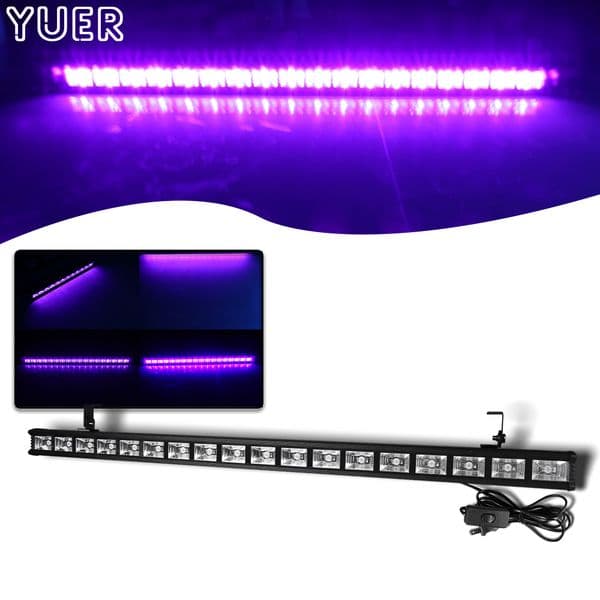 18X2W LED Long Strip Black UV Light black 30W 38W Bar Glow In The Dark Party Supplies for Christmas Blacklight Party Birthday St