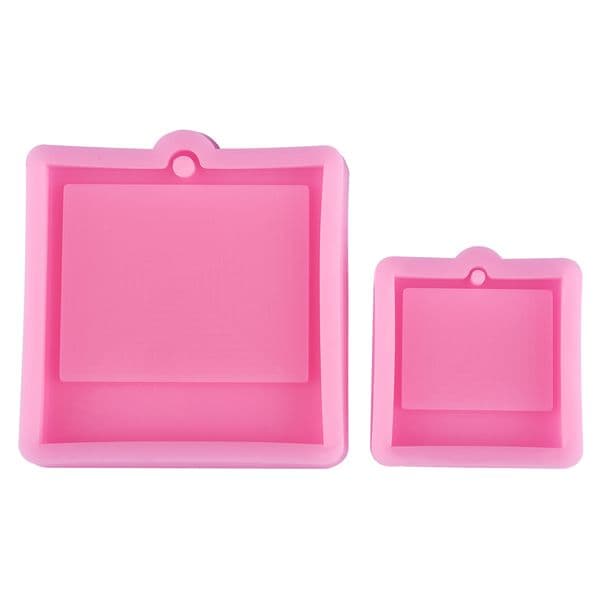 Keychain Photo Frame Epoxy Resin Mold Dog Tag Pendant Silicone Mould For DIY Epoxy Resin Molds Crafts Jewelry Making Accessories
