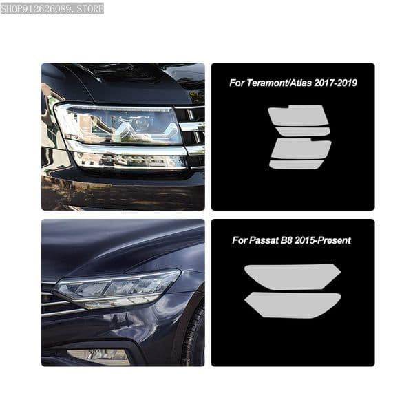 Car Headlight Protective Film Smoke Black Tint Vinyl Sticker For VW Volkswagen Golf 7 Scirocco Passat B8 Teramont Beetle CC