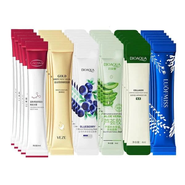 30pcs BIOAQUA Collagen Sleeping Masks Moisturizing Anti-wrinkle Nourishing Sleeping Face Mask No-wash Masks for Face 240621