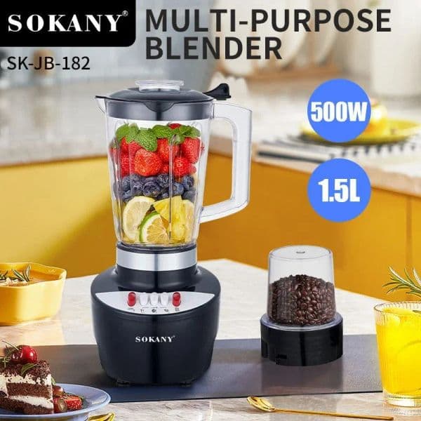 Professional Blender Food Processor Mixer 500-Watt Motor for Shakes and Smoothies