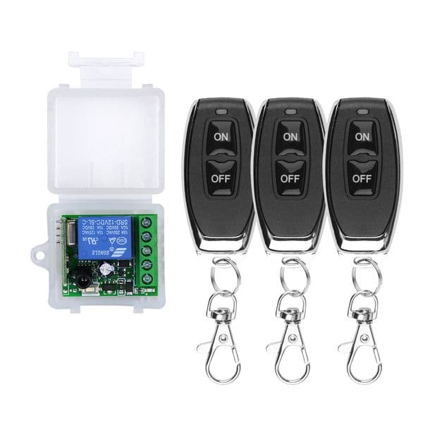 433MHz Remote Control Switch DC12V 10A 1CH Relay Module Receiver Transmitters ON OFF Remote Control For Led Lights Bulb