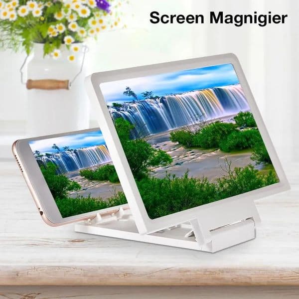 3X Magnifying HD Video Amplifier Display Stand Bracket Phone Screen Magnifier HD Expander Projector Foldable Desk Phone Holder