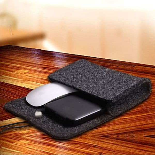 Protective Sleeve Bag Soft Felt Carry for Case Storage for Charger Mouse C