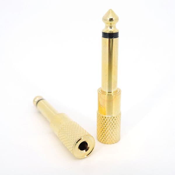 6.35mm 1/4" Male To 3.5mm 1/8" Mono stereo 2 3pole Female Adapter male female Converter Connector Jack Headphone Plug J1