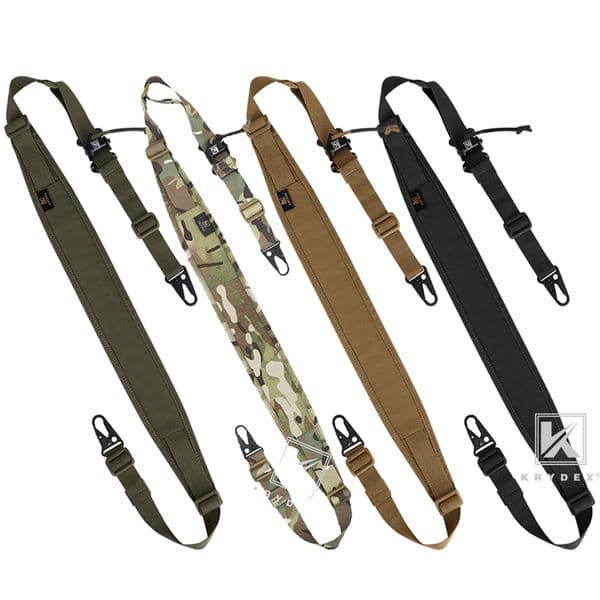 KRYDEX Slingster Tactical Rifle Sling Modular Gun Strap Removable 2 Point / 1 Point 2.25" Padded Shooting Hunting Accessories