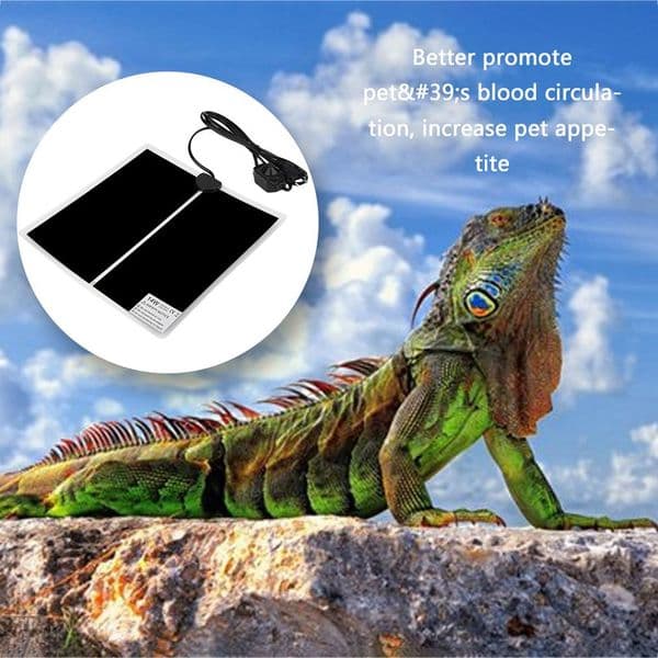 Warmer Bed Mat Pad Amphibians Adjustable Temperature Pet Reptile Heating Heater 14W Far Infrared Rays Radiant Heat