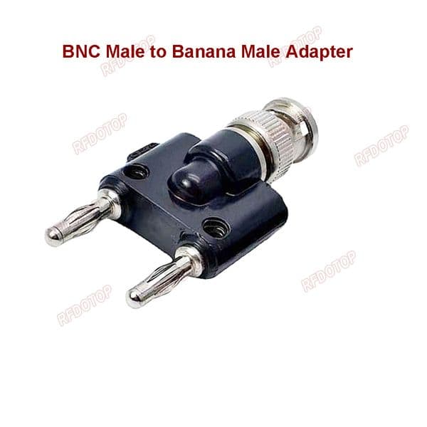 1pcs Q9 BNC Banana To Dual 4mm Banana Male Female Jack Coaxial Connector BNC Tee Type 3Way Splitter RF Adapter RFDOTOP