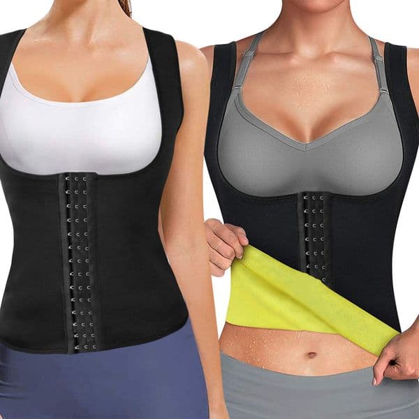 Neoprene Sauna Sweat Vest para Mulheres, Waist Trainer, Espartilho, Suporte de Cintura, Emagrecimento Body Shaper, Perda de Peso
