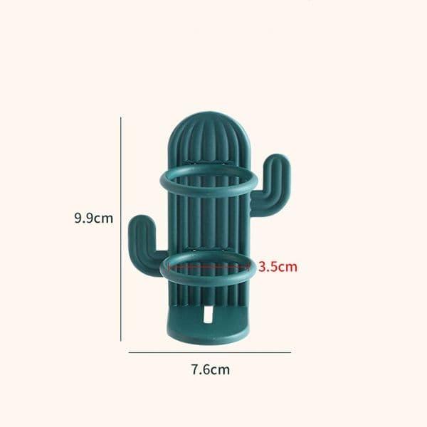 Cactus Shape Toothbrush Holder Electric Toothbrush Base Silicone Non-slip Wall Mount Brush Body Rack