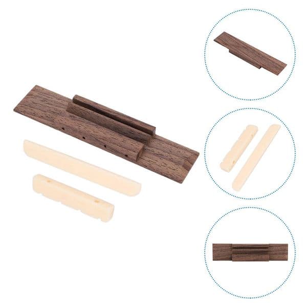 Premium Ukulele Bridge and Nut Set for Enhanced Sound Quality and Stability Complete Ukulele Accessories Supplies Kit