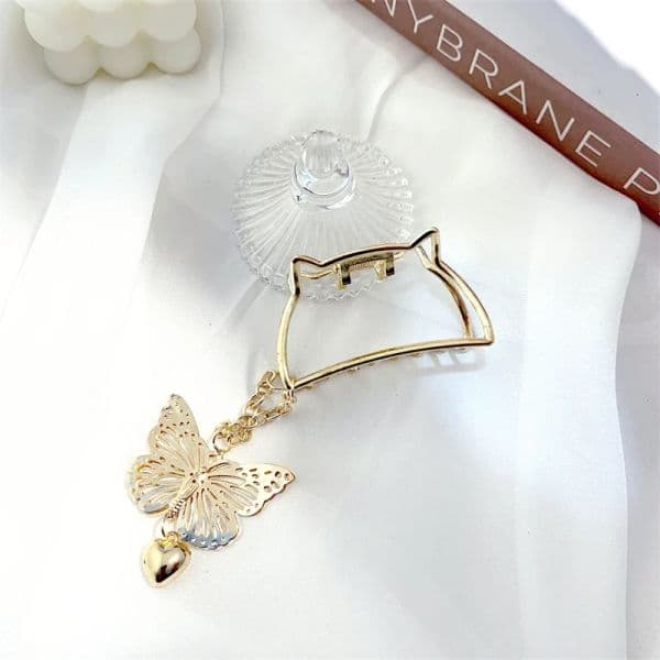 New Hollow Out Butterfly Tassel Hair Pins for Women Girl Beauty Vintage Metal Golden Clips Jewelry Accessories Styling Tools