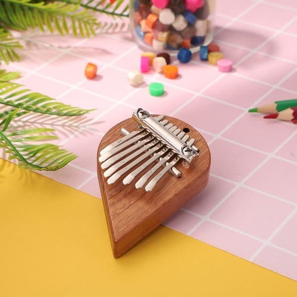 Gift Portable 8 Keys Wooden With Lanyard Musical Instrument Finger Piano Finger Harp Thumb Piano Kalimba