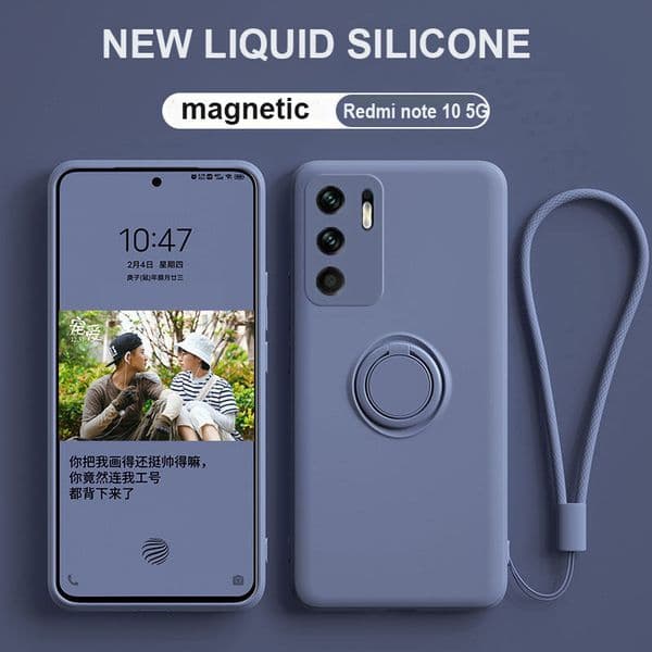 Poco M3 PocoM3 Pro Case Original Liquid Silicone Ring Holder Soft Case For Xiaomi Poco M3 M4 PocoM3 M4 Pro 4G 5G Protector Cover