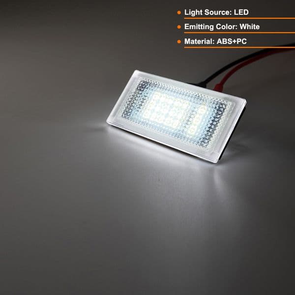 2Pcs For BMW 3 Series E46 2-Door Coupe M3 1998-2003 White LED Number License Plate Light