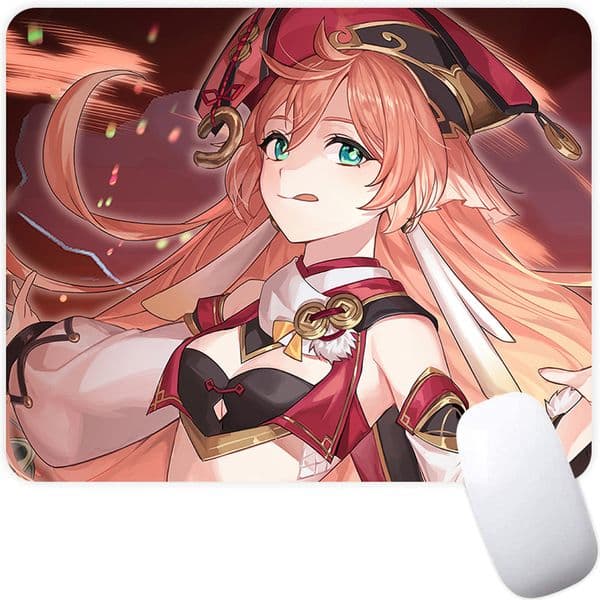 Genshin Impact Yanfei Small Gaming Mouse Pad Computer Office Mousepad PC Gamer Mouse Mat Laptop Mausepad Keyboard Mat Desk Pad