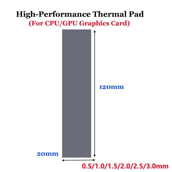 6/4/3/2pcs 17W/M.K thermal pads for M2 GPU CPU Heatsink Cooling Conductive Silicone Pad High Quality Thermal Pad Multi-thickness
