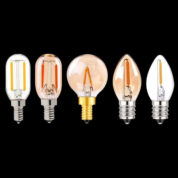 G40 T22 T20 Globe Vintage LED Filament Light Bulb 1W 2200K E12 E14 110V 220V Gold Tint Dimmable Lamp Decorative Chandelier Light