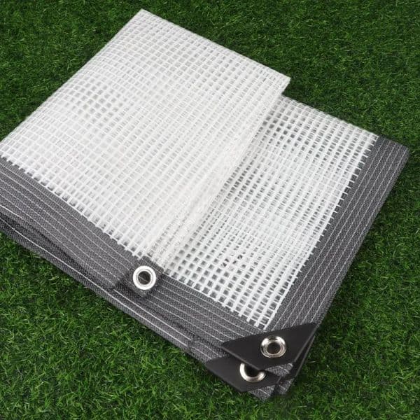 160 180GSM Grey Edge Mesh Reinforced PE Rainproof Tarp Garden Plants Cover Gazebo Furniture Waterproof Tarpaulin Cover