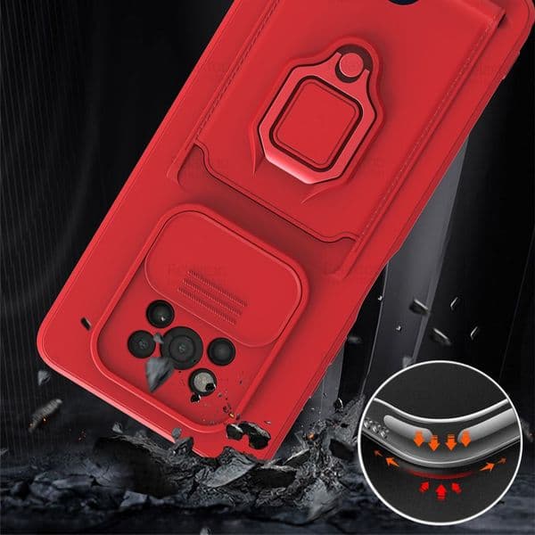 For Xiaomi Poco X3 Pro Case Push Camera Protect Soft Cover Pocco Poko PocoX3 X 3 NFC X3Pro Car Magnetic Ring Stand Wallet Fundas