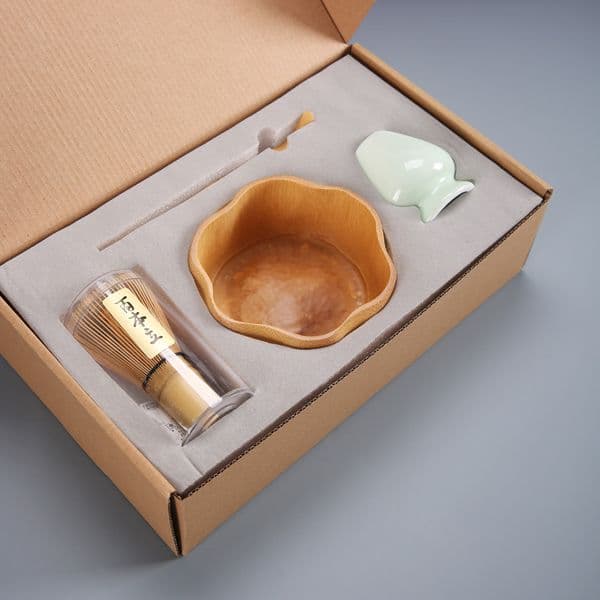 4 Pcs Matcha Tea Set Ceramic Kiln Change Matcha Whisk Bowl Handmade Tea Tools Ceremony Japanese Tea Traditional Culture Gift