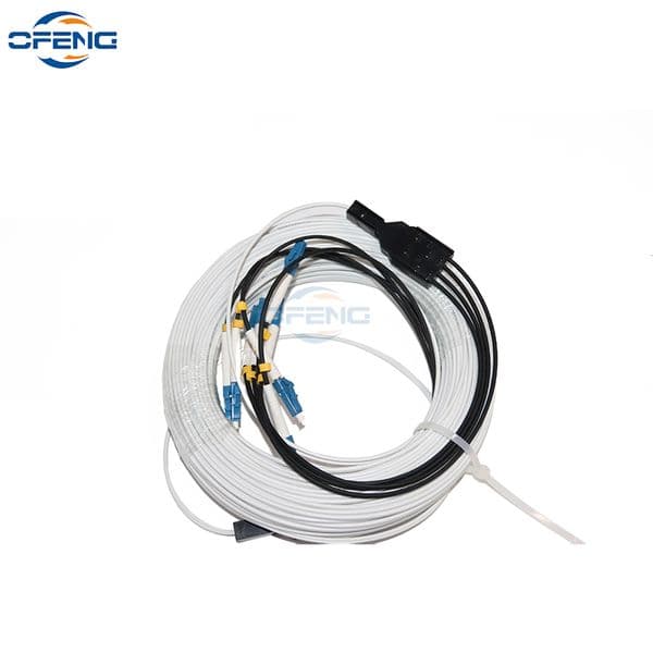 100M 2 Steel 4 core Indoor Outdoor Fiber Optic Drop Cable Optical Patch Cord Single Mode Simplex G675A1 SC LC FC ST connecors