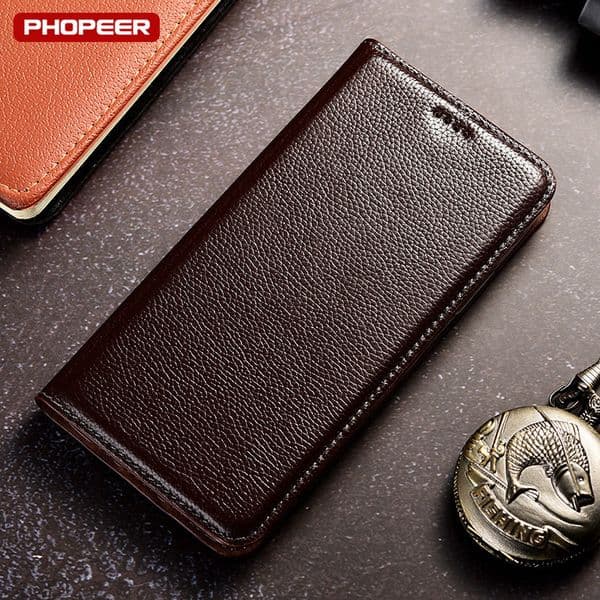 Litchi Pattern Genuine Leather Case For XiaoMi Redmi Note 10 11 SE 10T 10S 11T 11E 11R 11S Pro Plus Book Style Flip Cover Cases