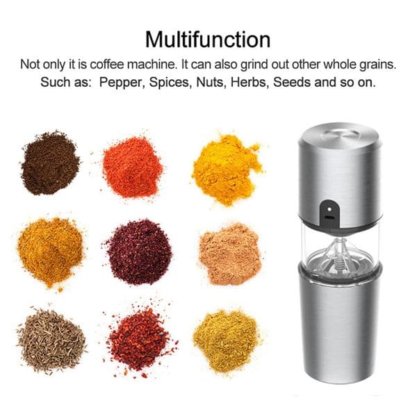 Big Deal Portable Coffee Maker With Grinder And Filter, USB Rechargeable Electric Coffee Maker Machine