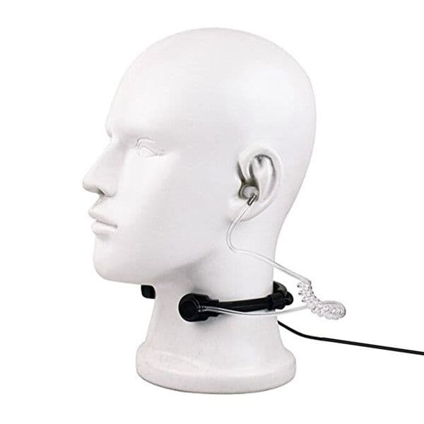 Throat Mic Covert Acoustic 3.5mm Tube Earpiece Headset with mic switch for Vnetphone V6 V4 FBIM V2-500C BT Bluetooth Intercom
