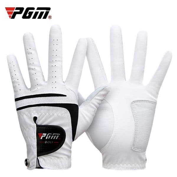 Pack 1 Pcs Golf Gloves Men Left/Right Hand Soft Breathable PU Leather + Natual Sheepskin with Ball Marker Golf Glove Men