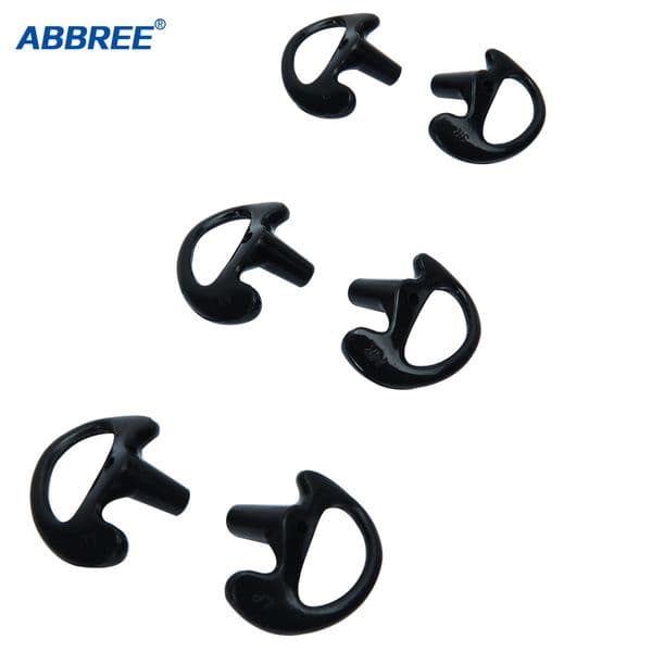 ABBREE Silicone Replacement Earphone Earmold Earbud Earplug Compatible with BaoFeng Walkie Talkie Air Acoustic Coil Tube Earpiec