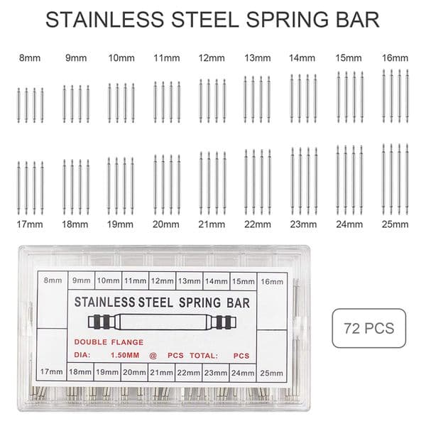 98Pc/set Watch Link Strap Link Pins Remover Kit Spring Bar Tool Set for Watch Repair and Watch Band Replacement