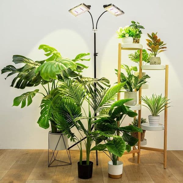 Grow Ligh, Full Spectrum LED Plant Light , Dual Heads Grow Lamp , 3 Lighting Modes,