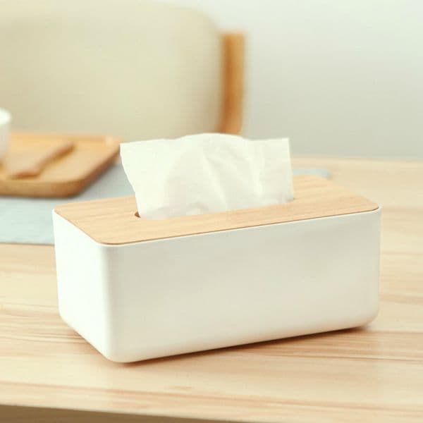 Japanese Style Simple Wooden Cover Desktop Household Tissue Box Paper Storage Paper Box Household Car Gift Advertising LOGO
