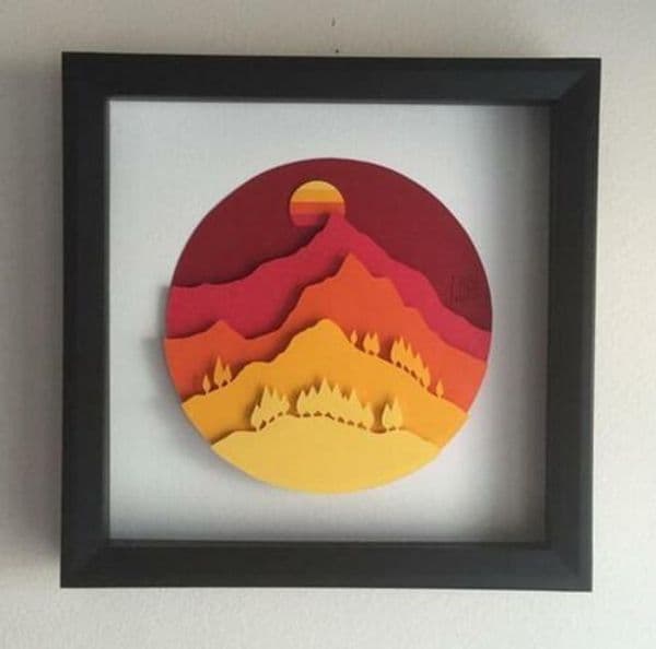 Tree Mountain Sun Metal Cutting Dies Stencil Scrapbooking Diy Album Stamp Paper Card Embossing Decor Craft Knife Mould