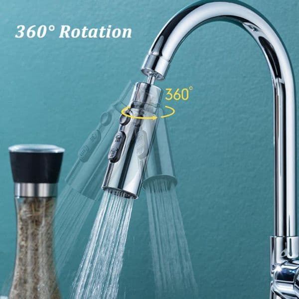 Kitchen Faucet Aerator 3 Modes Universal 360 Rotating Anti-Splash Faucet Extender Washbasin Saving Water Tap Filter Nozzle