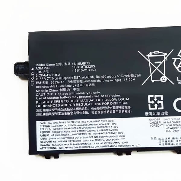 L19L6P72 L19C6P72 Laptop Battery For Lenovo ThinkPad T15p 1st Gen ThinkPad P15v 1st Gen 20TN 20TM 20TQ 20TR Series