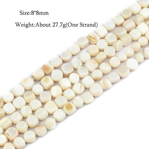 8*8MM Round Bull Head Freshwater Pearl Beads High Quality Mother of Pearl Loose Beads for DIY Craft Jewelry Making 15" Strand