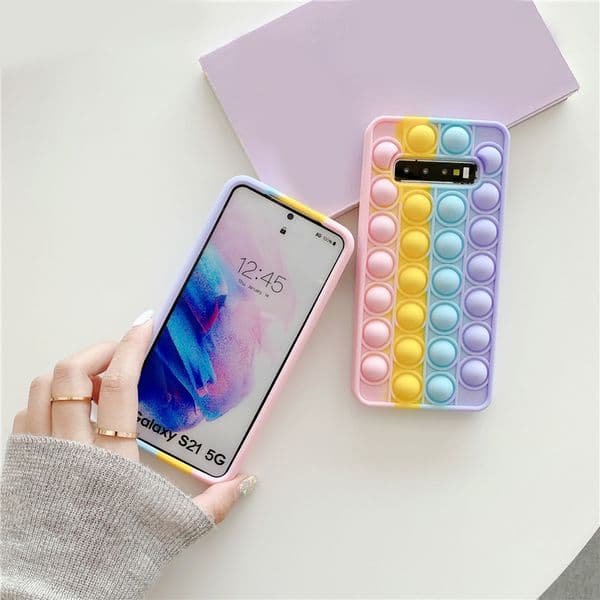 Pop Push It Bubble Cases For Samsung Galaxy S21 S20 S10 S9 Plus Note 9 10 20 Ultra A51 A71 A32 A20 A30 A50 A01 A11 A21 A31 M11